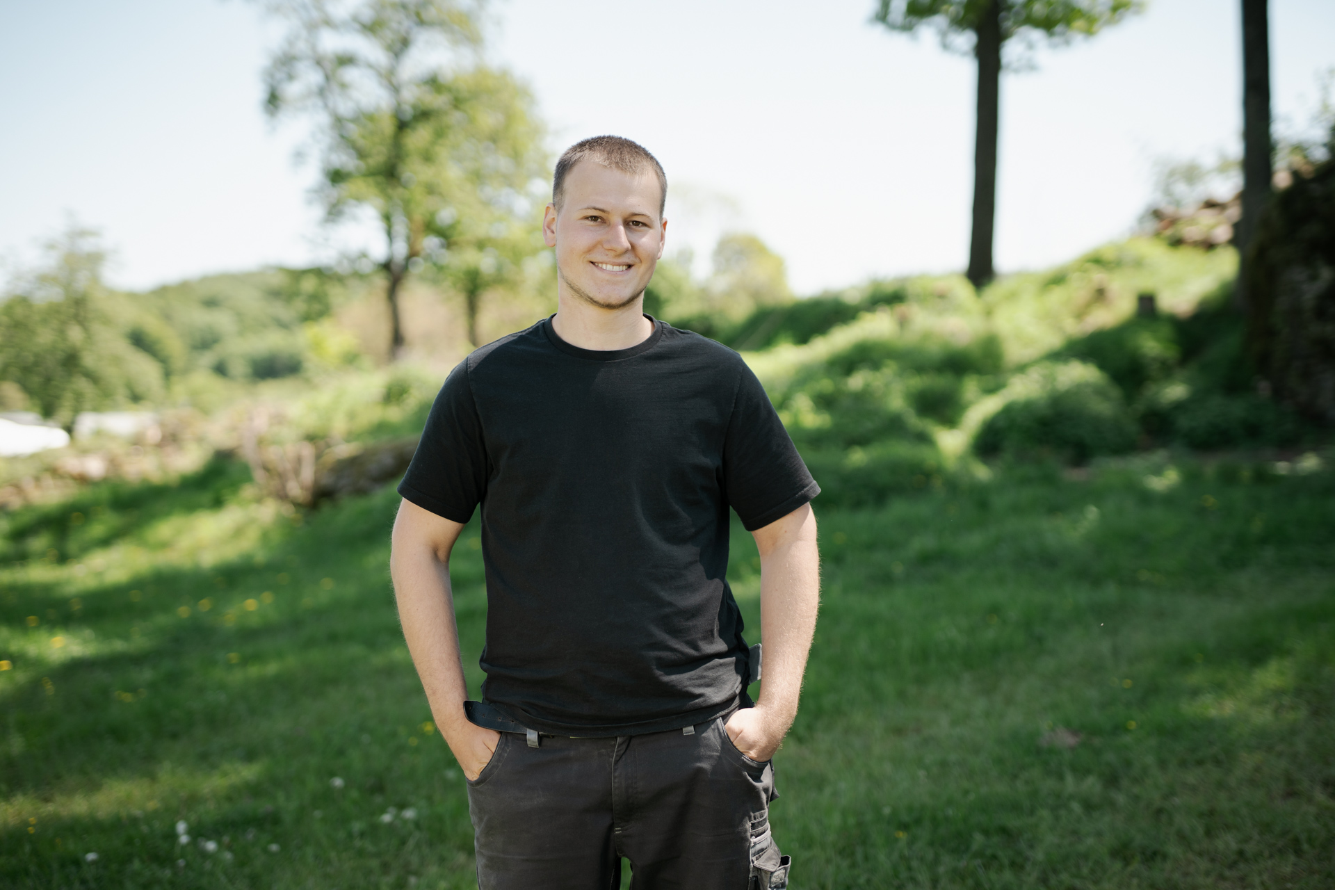 Junior-Betriebsleiter Lenz Hofmann auf dem Wiesenthof